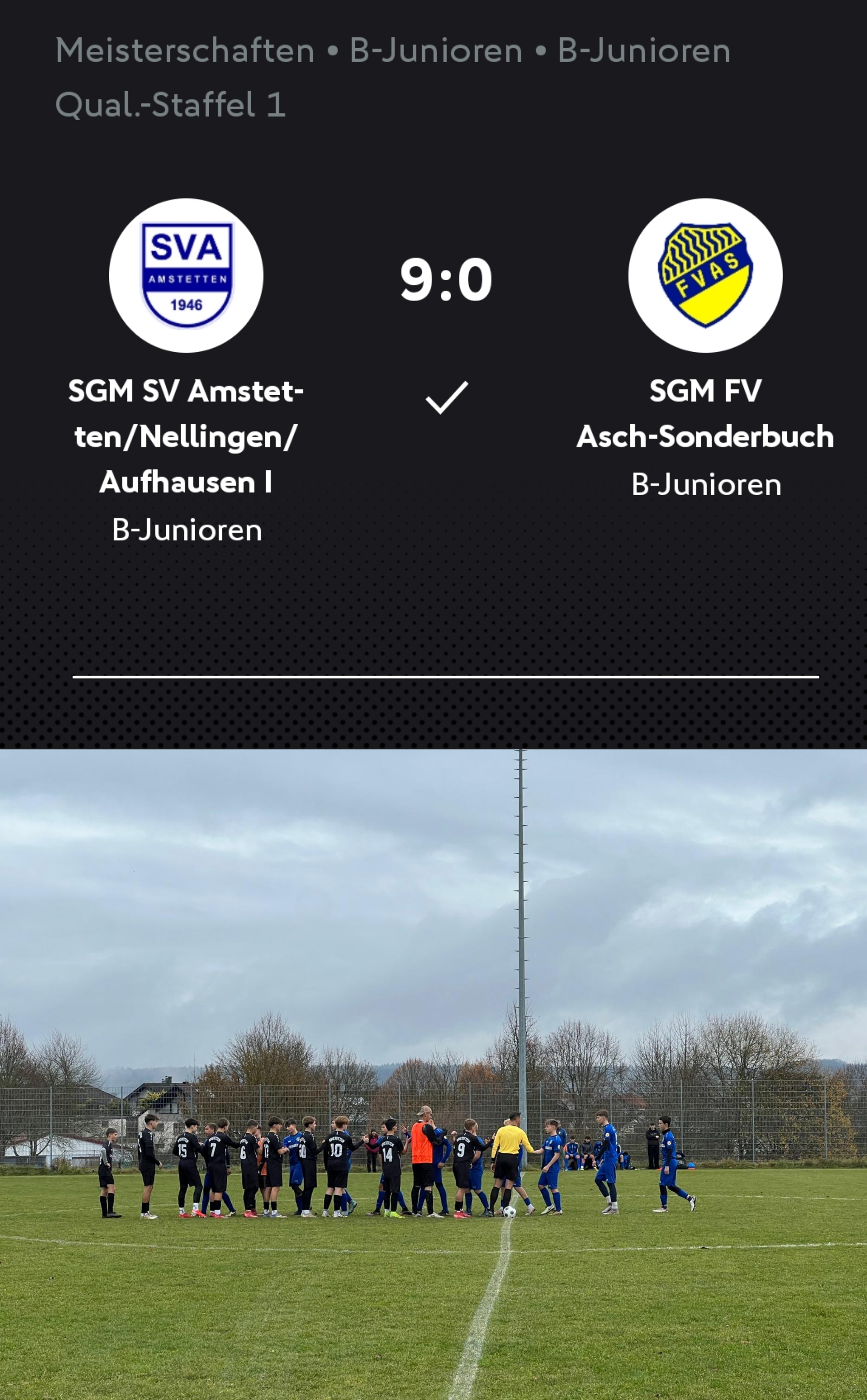 SV Amstetten Berichte B-Jugend